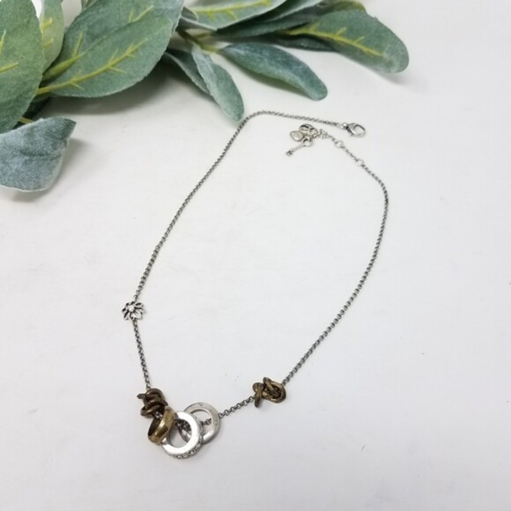 FOSSIL‎ Boho Circle Necklace 17"-19"